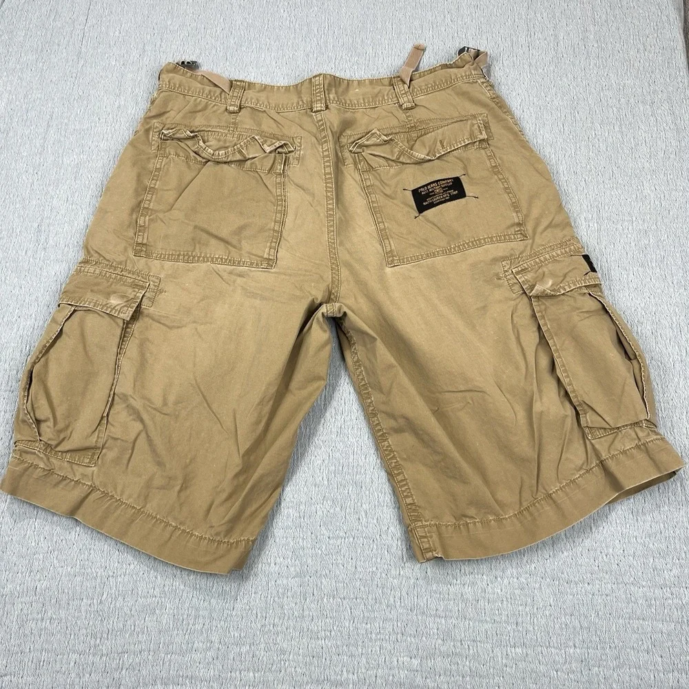 Ralph Lauren Polo Jeans Co Cargo Shorts Men's Size 36 Tan Y2K Vintage‎